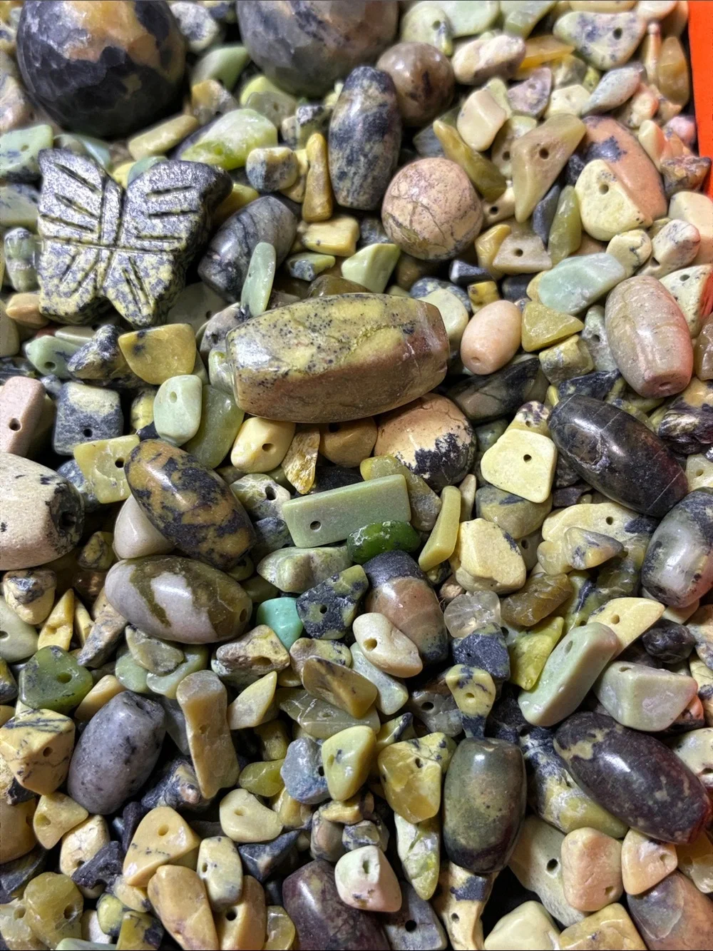 Lot of 2+ pounds assorted gemstone beads - great for jewelry making